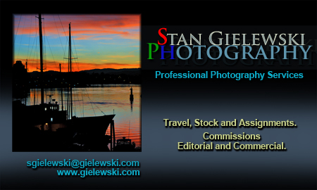 Stan Gielewski Photography business card